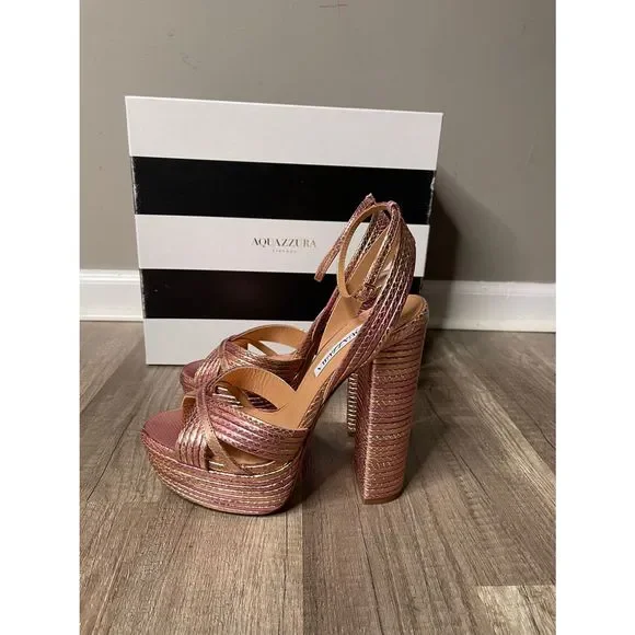 Aquazzura
Sundance Snake-Embossed Platform Sandals - Picture 9 of 10